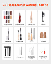 Load image into Gallery viewer, 38 piece leather craft tools set
