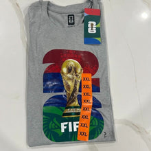 Load image into Gallery viewer, Gray tank top with FIFA World Cup trophy design on a white background
