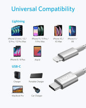Load image into Gallery viewer, Anker 331 USB-C to Lightning Cable - MFi Certified, Nylon Braided, Fast Charging for iPhone (1ft, 6ft, 10ft)
