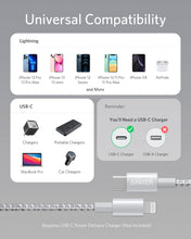 Load image into Gallery viewer, Anker 331 USB-C to Lightning Cable - MFi Certified, Nylon Braided, Fast Charging for iPhone (1ft, 6ft, 10ft)
