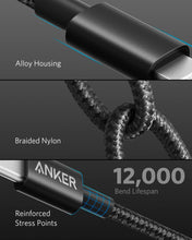 Load image into Gallery viewer, Anker 331 USB-C to Lightning Cable - MFi Certified, Nylon Braided, Fast Charging for iPhone (1ft, 6ft, 10ft)
