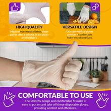 Load image into Gallery viewer, White Disposable Latex Gloves, XL, 100-Pack | Non-Medical
