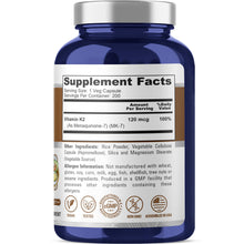 Load image into Gallery viewer, NusaPure Vitamin K2 MK-7 120 mcg – 200 Vegan Capsules
