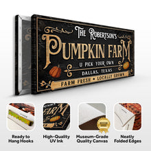 Load image into Gallery viewer, Personalized Pumpkin Farm Halloween Sign
