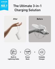 Load image into Gallery viewer, Anker 10K Fusion Portable Charger Built In Cable Premium
