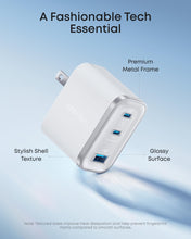 Load image into Gallery viewer, Anker 3-port charger charge MacBook iPhone iPad simultaneously
