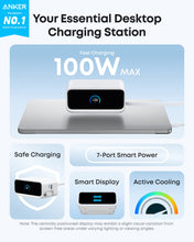 Load image into Gallery viewer, Anker Nano 7 in 1 Charging Station Retractable USB C Cables New
