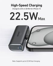 Load image into Gallery viewer, Anker Nano Power Bank 22.5W Built In USB C Fast Charger New
