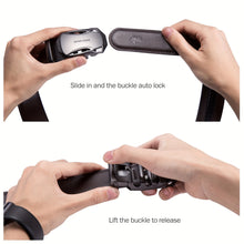 Load image into Gallery viewer, Black Leather Ratchet Belt

