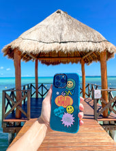 Load image into Gallery viewer, Blue Sticker Collage Phone Case

