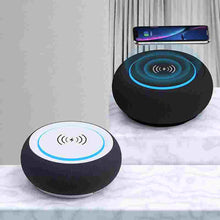 Load image into Gallery viewer, Buy Wireless Bluetooth Speaker with Wireless Charger – Black
