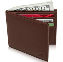 Load image into Gallery viewer, Genuine Leather RFID Blocking Bifold Wallet For Men Slim Mens Wallet Minimalist
