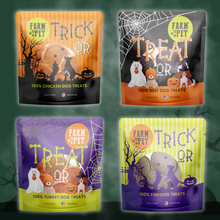 Load image into Gallery viewer, Halloween Dog Treat Snack Packs - 12 or 24 Pack Variety Bundle
