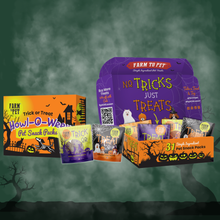 Load image into Gallery viewer, Halloween Dog Treat Box - 31 Assorted Snack Packs
