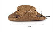 Load image into Gallery viewer, Fashion Mixed Color Cowboy Hat Bell Crown Curling Brim Straw Western Hat
