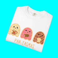 Load image into Gallery viewer, Pantasmas Ghost Pan Dulce Conchas T-shirt | Halloween, Boo Scary Spooky Horror Costume Latino | Heavyweight Cotton
