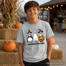 Load image into Gallery viewer, Kids Haunting Honkers Goose T-Shirt, Funny Halloween Costumes Tee for Youth
