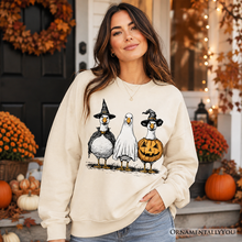 Load image into Gallery viewer, Haunting Honkers Goose Sweatshirt, Funny Halloween Costumes Sweater
