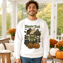 Load image into Gallery viewer, Monster Mash Classic Sweatshirt, Halloween Monsters Sweater for The Spooky Season
