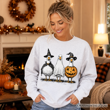 Load image into Gallery viewer, Haunting Honkers Goose Sweatshirt, Funny Halloween Costumes Sweater

