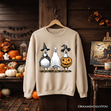 Load image into Gallery viewer, Haunting Honkers Goose Sweatshirt, Funny Halloween Costumes Sweater

