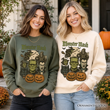 Load image into Gallery viewer, Monster Mash Classic Sweatshirt, Halloween Monsters Sweater for The Spooky Season
