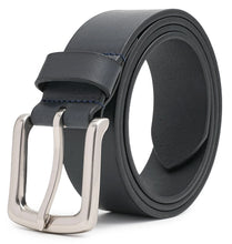 Load image into Gallery viewer, Full Grain Genuine Leather Belt Men's Navy Vintage Casual Jeans Belt
