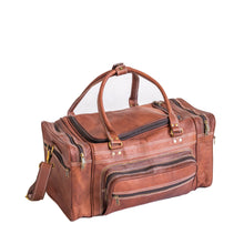 Load image into Gallery viewer, Full Grain Goat Leather Vintage Duffel Bag 24 Inch Carry On Travel Bag for Men
