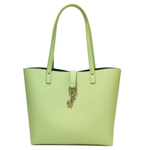 Load image into Gallery viewer, Green_pebbled_genuine_leather_tote_bag_for_women
