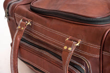 Load image into Gallery viewer, Handcrafted Full Grain Goat Leather Travel Duffle Bag 24 Inch Carry On Luggage
