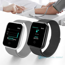 Load image into Gallery viewer, I5 black steel strap smart watch heart rate tracker for sale
