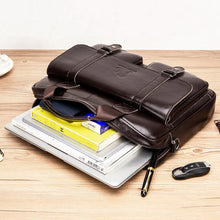 Load image into Gallery viewer, LAOSHIZI leather briefcase buy now
