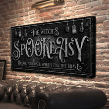 Load image into Gallery viewer, The Witch's Speakeasy Bar Halloween Sign
