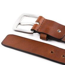 Load image into Gallery viewer, Men's Luxury Full Grain Cowhide Leather Belt Black Business Casual Jeans Belt
