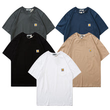 Load image into Gallery viewer, Men's classic pocket t-shirt black cotton

