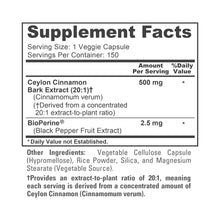 Load image into Gallery viewer, NusaPure Ceylon Cinnamon Extract 500mg – 150 Vegan Capsules
