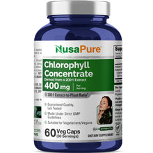 Load image into Gallery viewer, NusaPure Chlorophyll 400 mg – 60 Vegan Chlorophyllin Capsules
