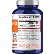 Load image into Gallery viewer, NusaPure Vitamin D3 50,000 IU – 90 Vegetarian Capsules
