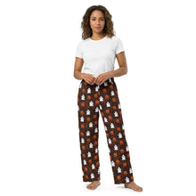 Load image into Gallery viewer, Women's Halloween Pants - Leopard, Ghost &amp; Pumpkin Print
