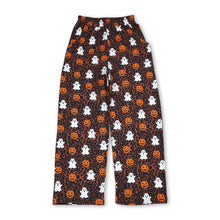 Load image into Gallery viewer, Women's Halloween Pants - Leopard, Ghost &amp; Pumpkin Print
