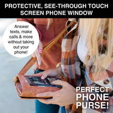 Load image into Gallery viewer, Perfect size — fits phone, cards, and cash easily
