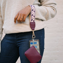 Load image into Gallery viewer, Clip &amp; Go Strap w/RFID Pouch Leaf Pattern
