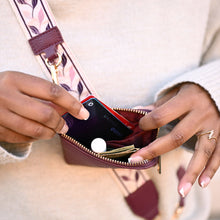 Load image into Gallery viewer, Clip &amp; Go Strap w/RFID Pouch Leaf Pattern
