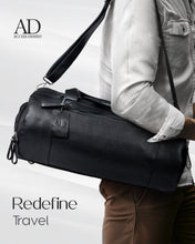 Load image into Gallery viewer, Premium Genuine Leather Duffle Bag 22 Inch Travel Weekender Shoe Pocket Buy Now
