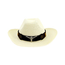 Load image into Gallery viewer, Premium Plain Weave Cowboy Hat Straw Western Style Hat Men Women Outdoor Wear
