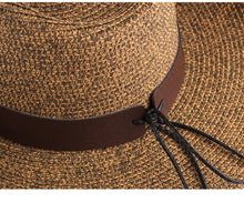 Load image into Gallery viewer, Premium Western Straw Cowboy Hat Unisex Bell Crown Brim Summer Travel Hat
