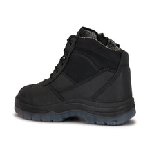 Load image into Gallery viewer, RockRooster Crisson Men's Steel Toe Work Boots Black 6 Inch Side Zip USA
