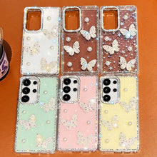 Load image into Gallery viewer, Coquette Pearls &amp; Butterflies Samsung Phone Case
