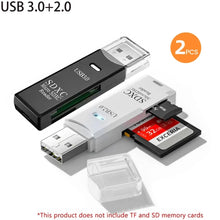 Load image into Gallery viewer, 2-in-1 SD &amp; TF Memory Card Reader – USB 2.0, USB 3.0 &amp; Type-C Options
