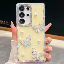 Load image into Gallery viewer, Coquette Pearls &amp; Butterflies Samsung Phone Case
